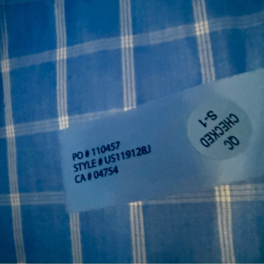 U.S. Polo Assn. Sky Blue Window Checkered Non-Iron Men's Shirt - Picture 4 of 5